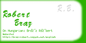 robert braz business card